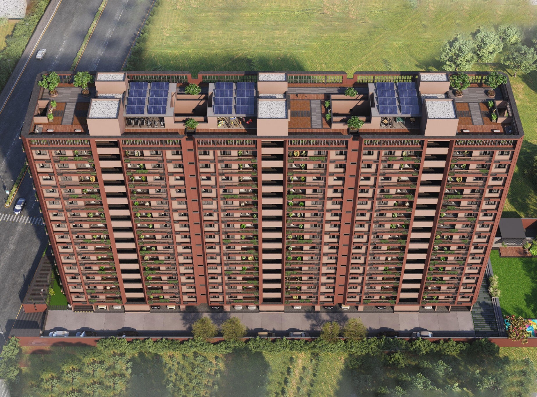 Sheladia Trinary - 2 BHK apartment for buy-new in Shela, Ahmedabad - main view
