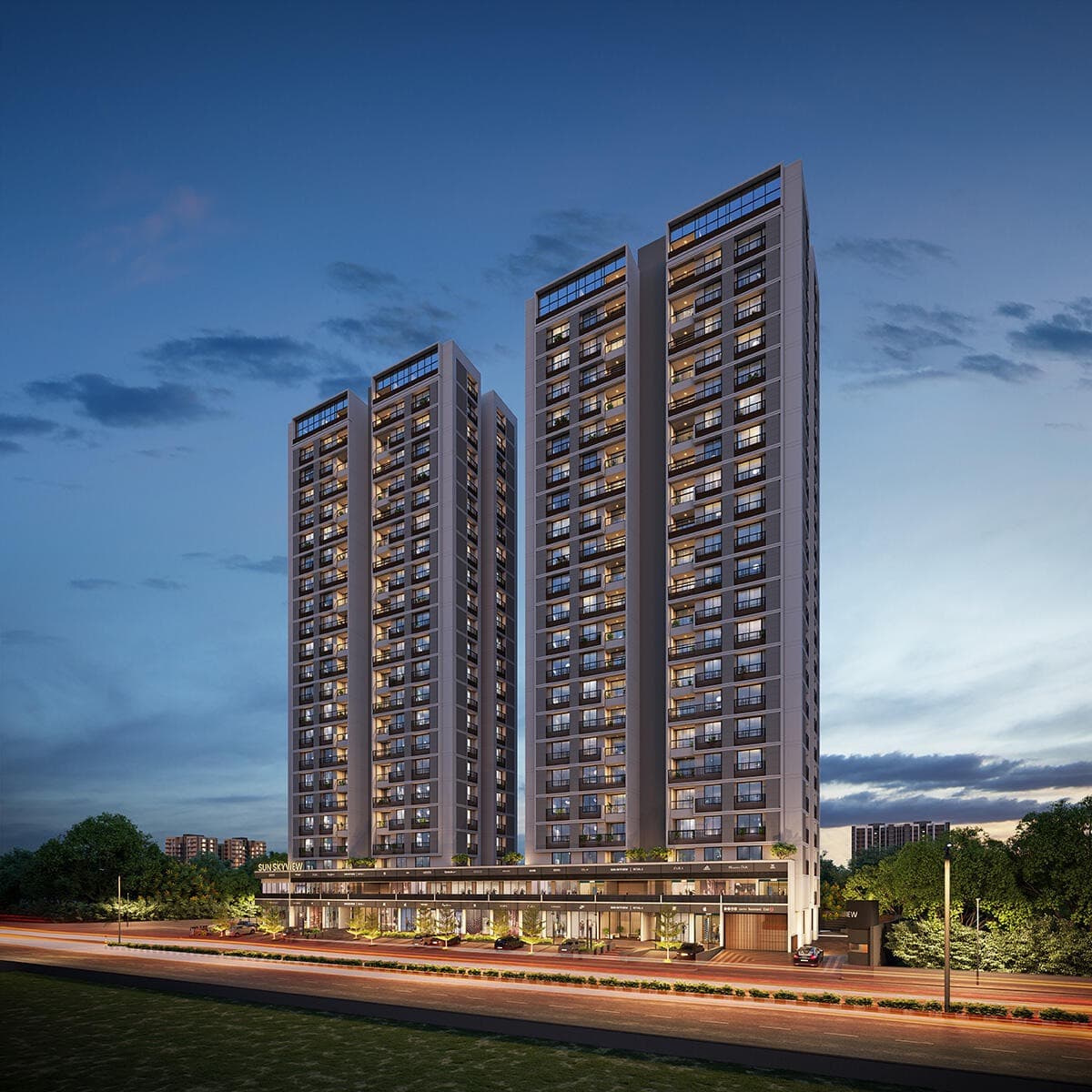 3 BHK Apartment New Project in Shela, Ahmedabad - Sun Skyview
