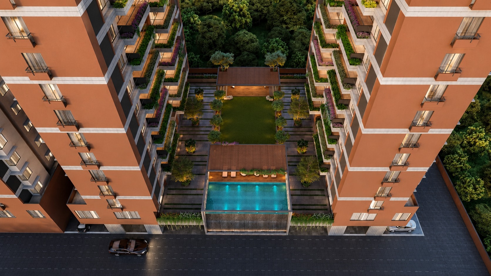Shreeji Sangrilla - 4 BHK apartment for buy-new in Randesan, Gandhinagar - main view