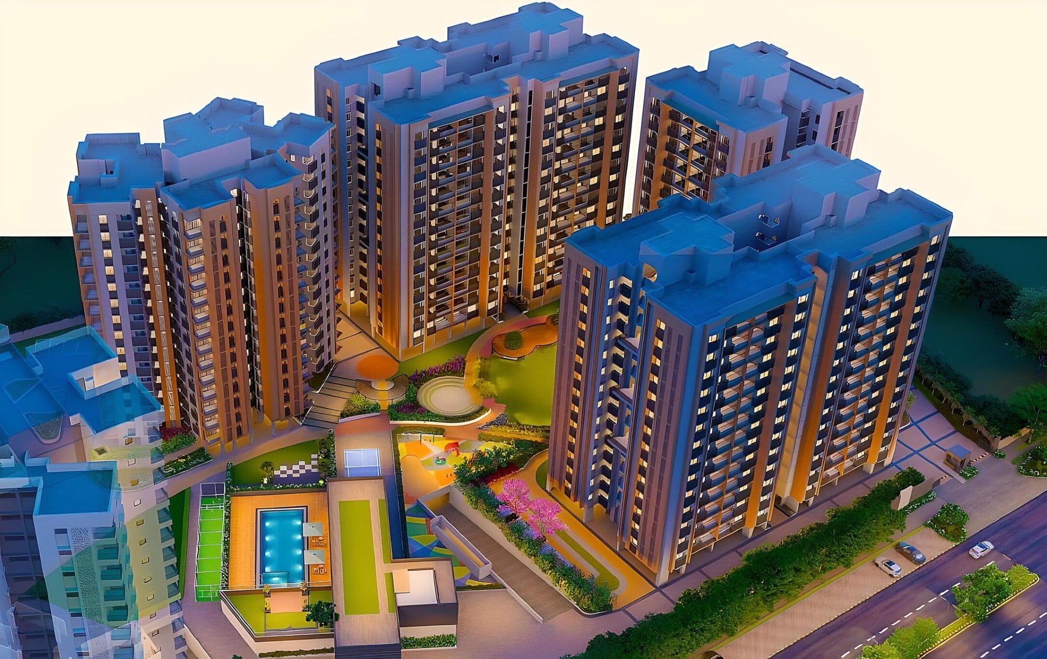 Adani Elysium Novus - exterior view in Ahmedabad
