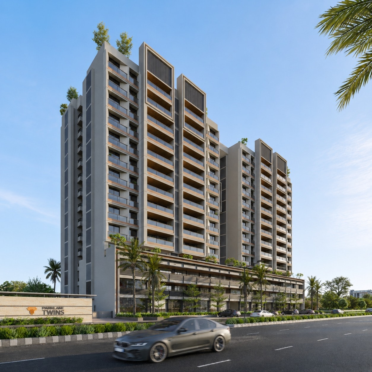 Parklane Twins - exterior view in Gandhinagar