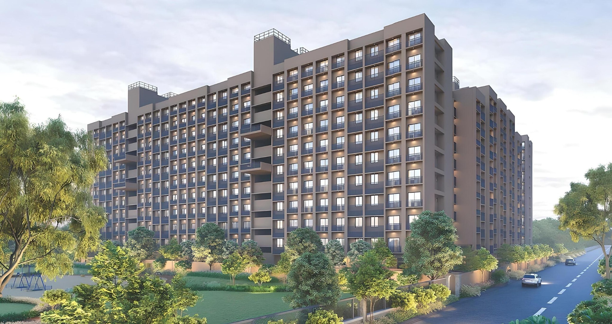 Saanvi Aarambh Greens - 1 BHK apartment for buy-new in Chandlodiya, Ahmedabad - main view