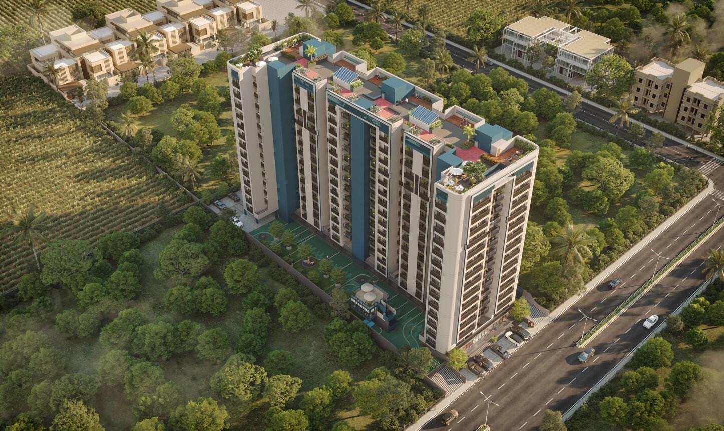 The Origin - 2 BHK apartment for buy-new in Lambha, Ahmedabad - main view