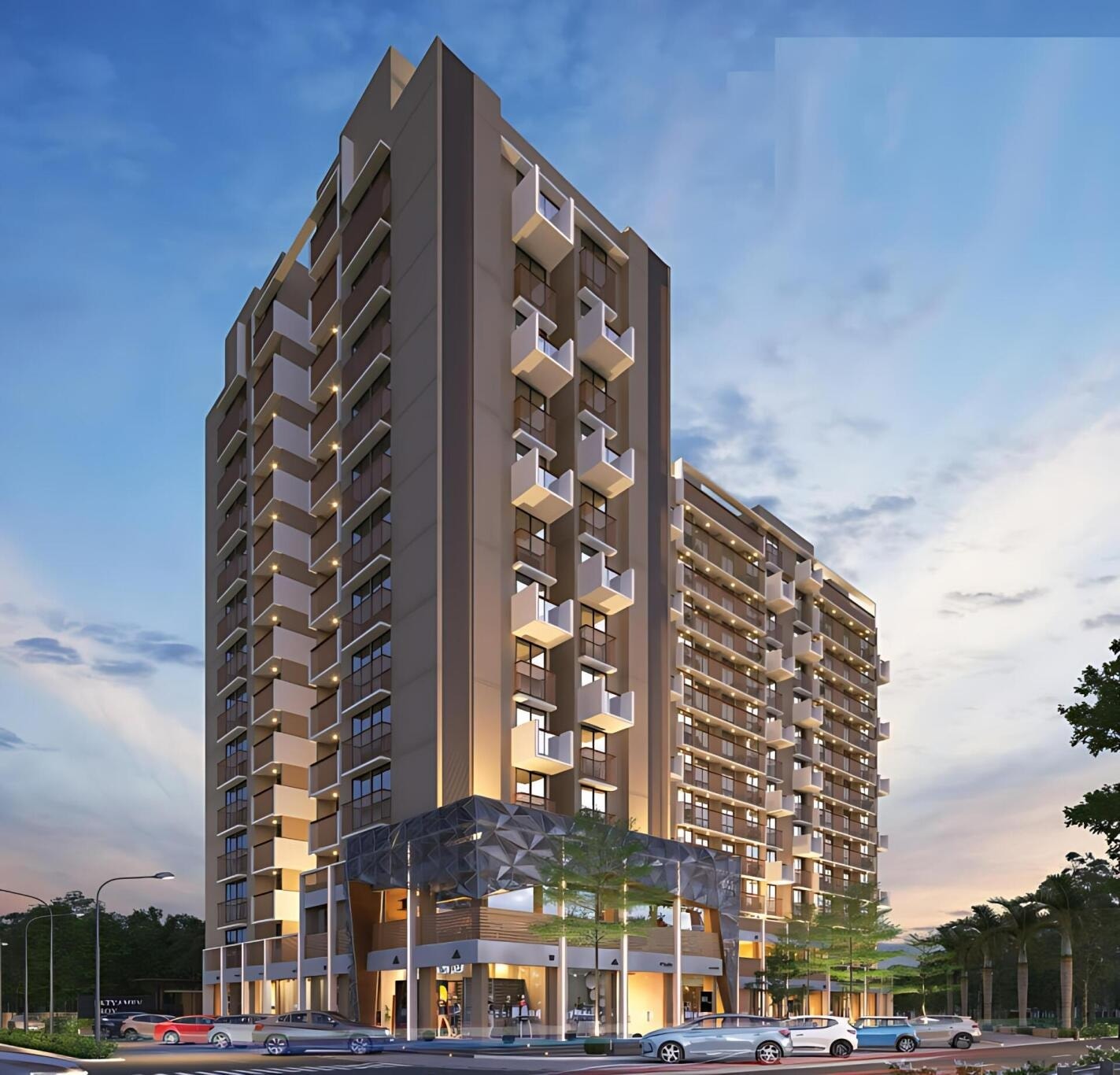 Satyamev Royal 4 - exterior view in Ahmedabad