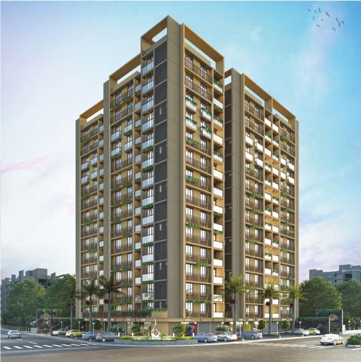 Mena Madhuram Prime - 3 BHK apartment for buy-new in Zundal, Ahmedabad - main view