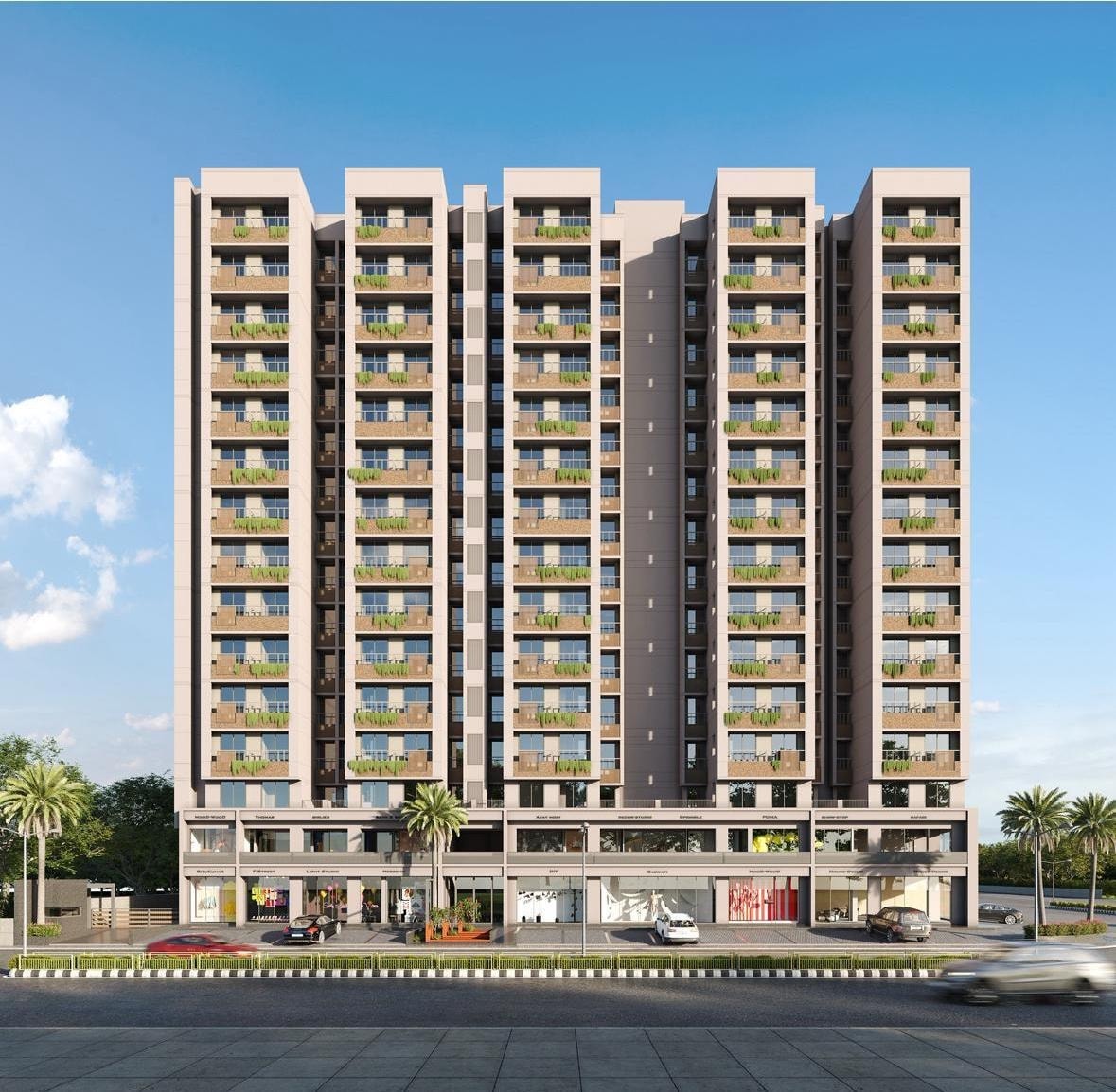 Harshiv Heights - detail view in Ahmedabad