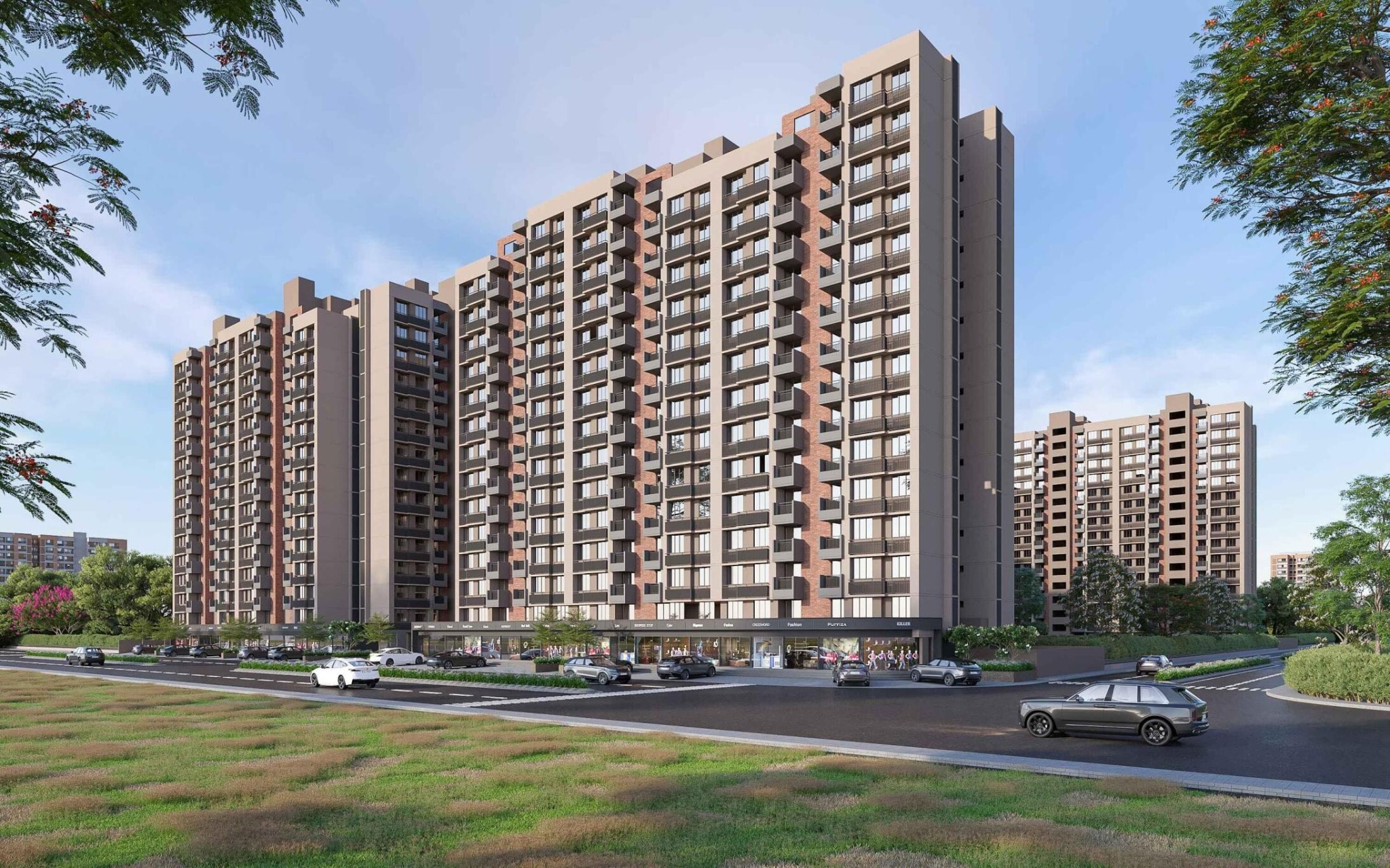 Elenza Shyam Vatika - side view in Ahmedabad