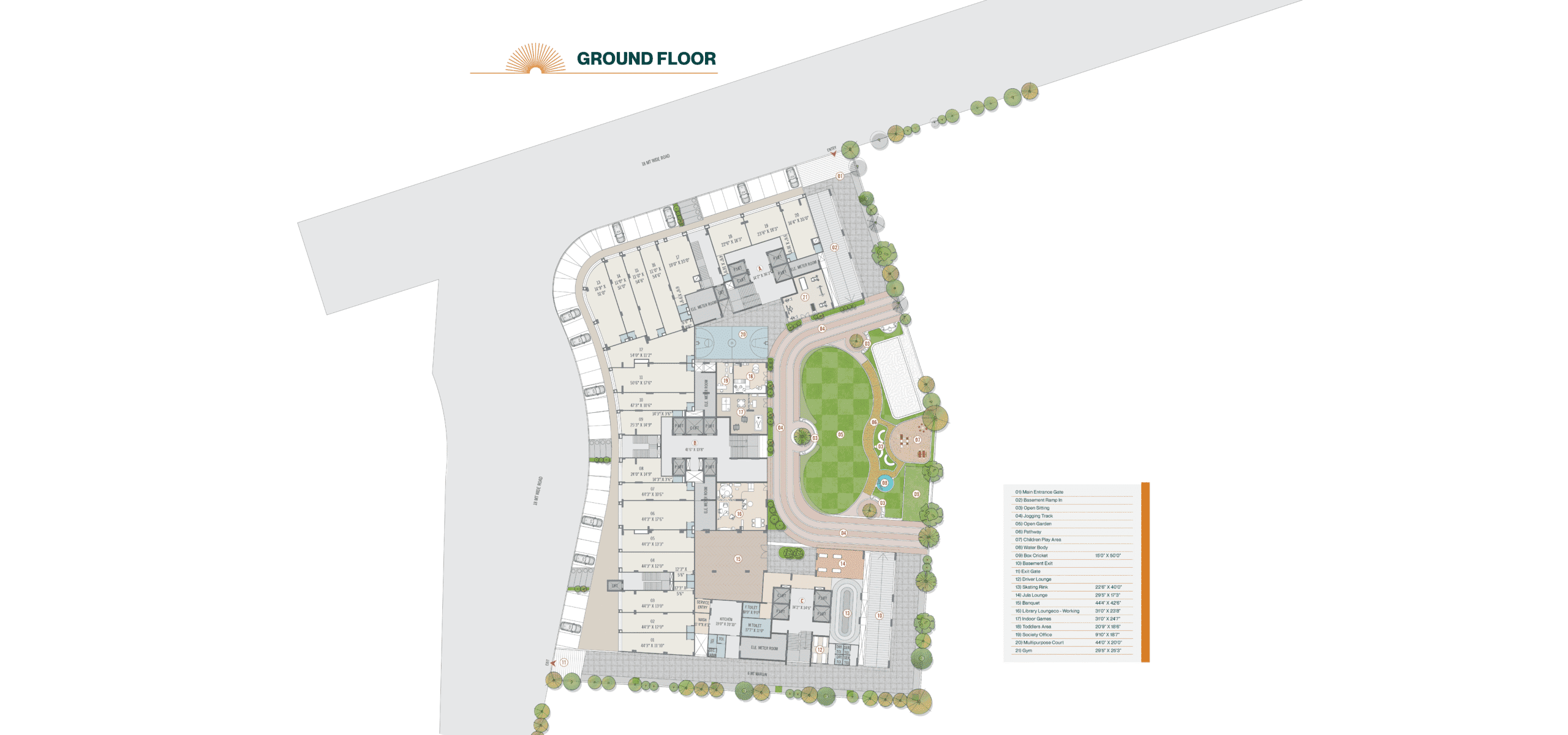 Floor Plan 1 - 4 BHK Apartment in Solaris Residency, Naranpura, Ahmedabad