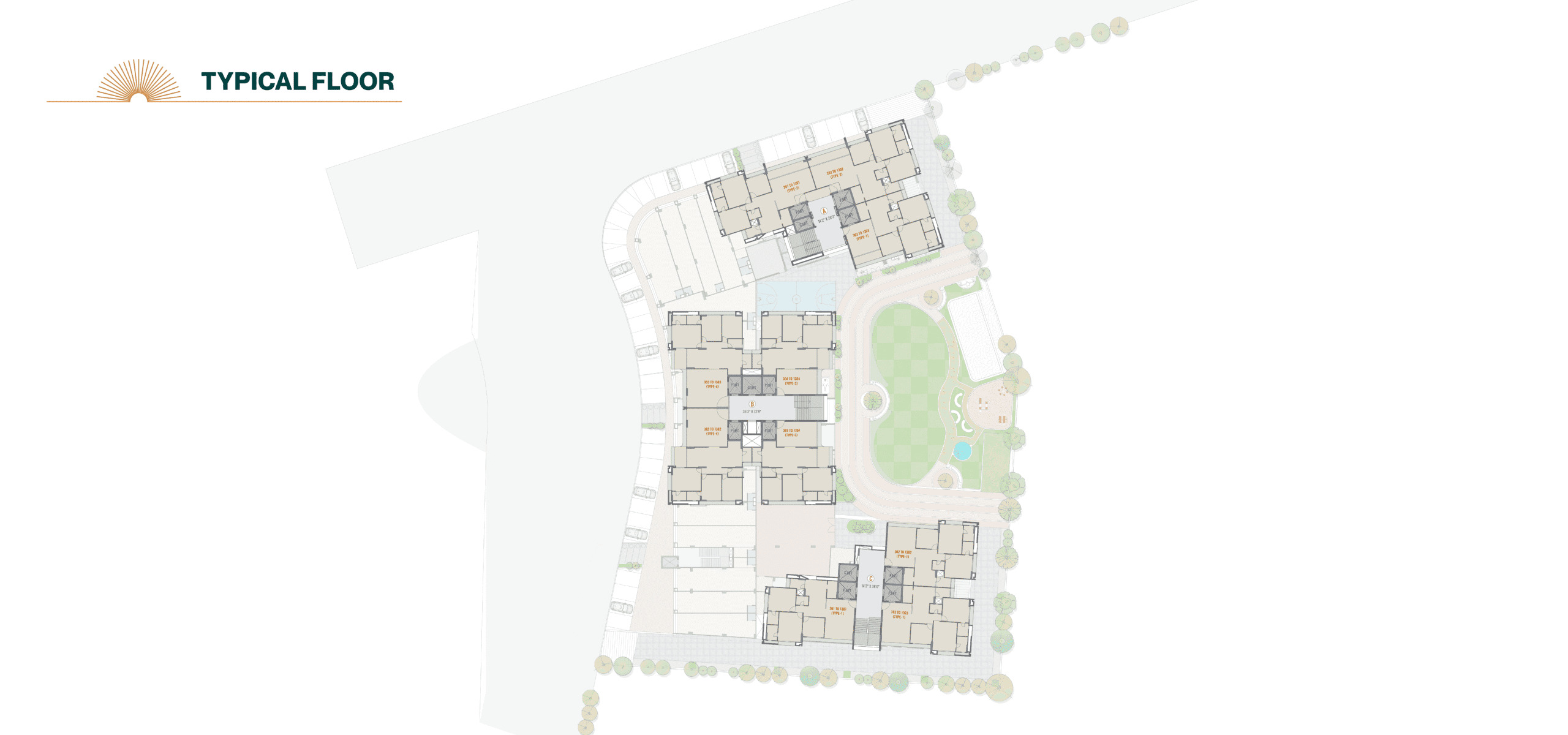 Floor Plan 2 - 4 BHK Apartment in Solaris Residency, Naranpura, Ahmedabad