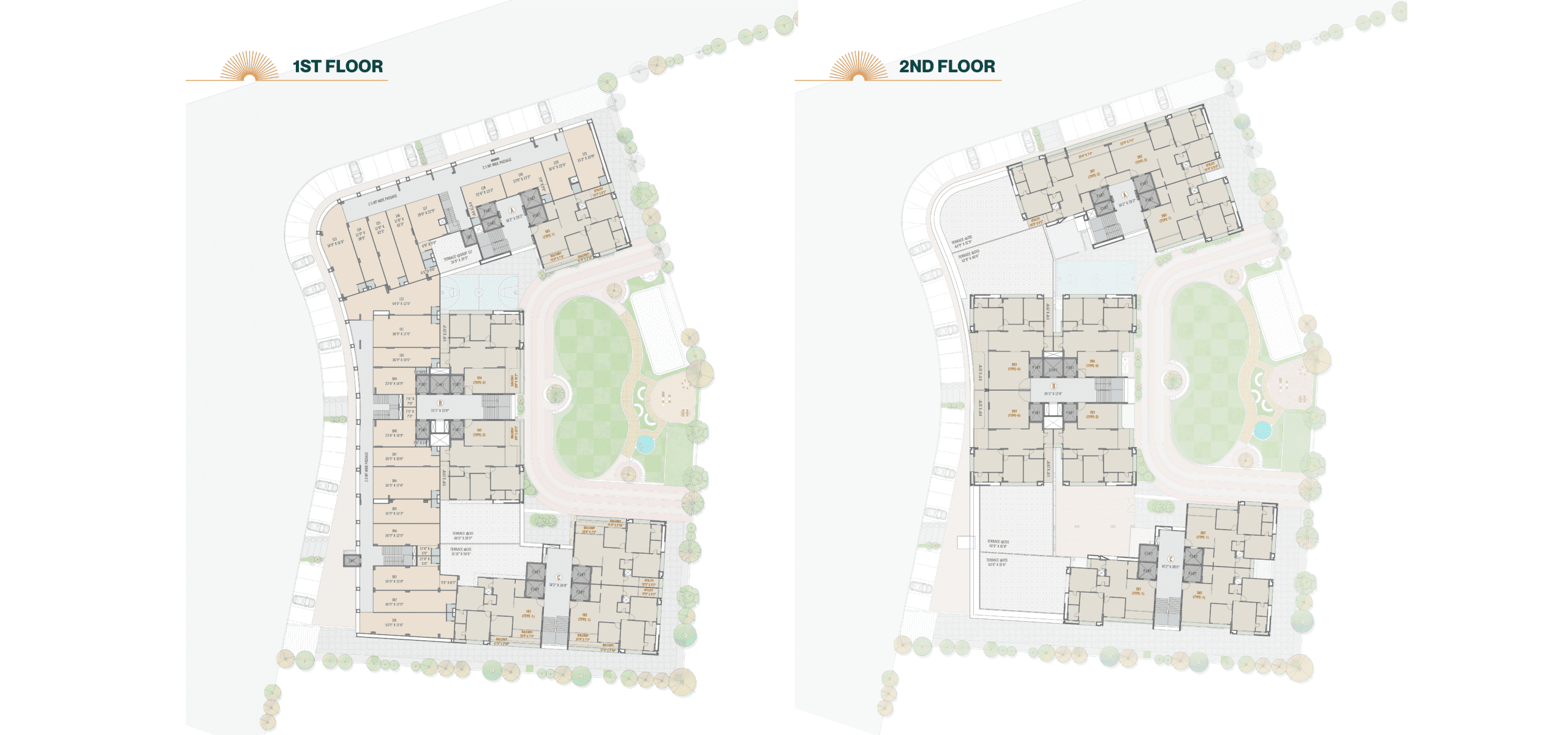 Floor Plan 3 - 4 BHK Apartment in Solaris Residency, Naranpura, Ahmedabad