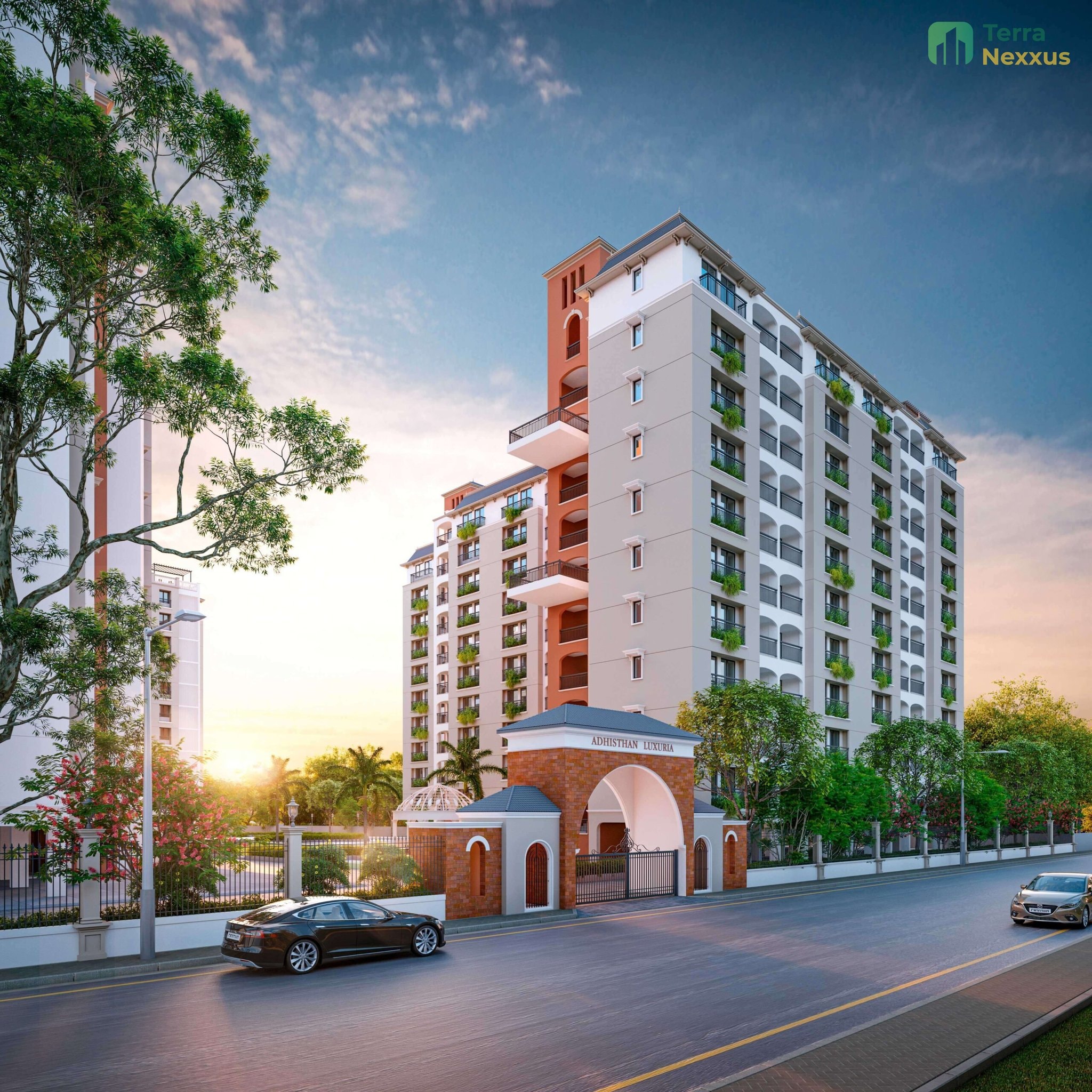 3 BHK Apartment in Adhishthan Luxuria, Hanspura, Ahmedabad - 3 BHK apartment for buy-new in Hanspura, Ahmedabad - main view