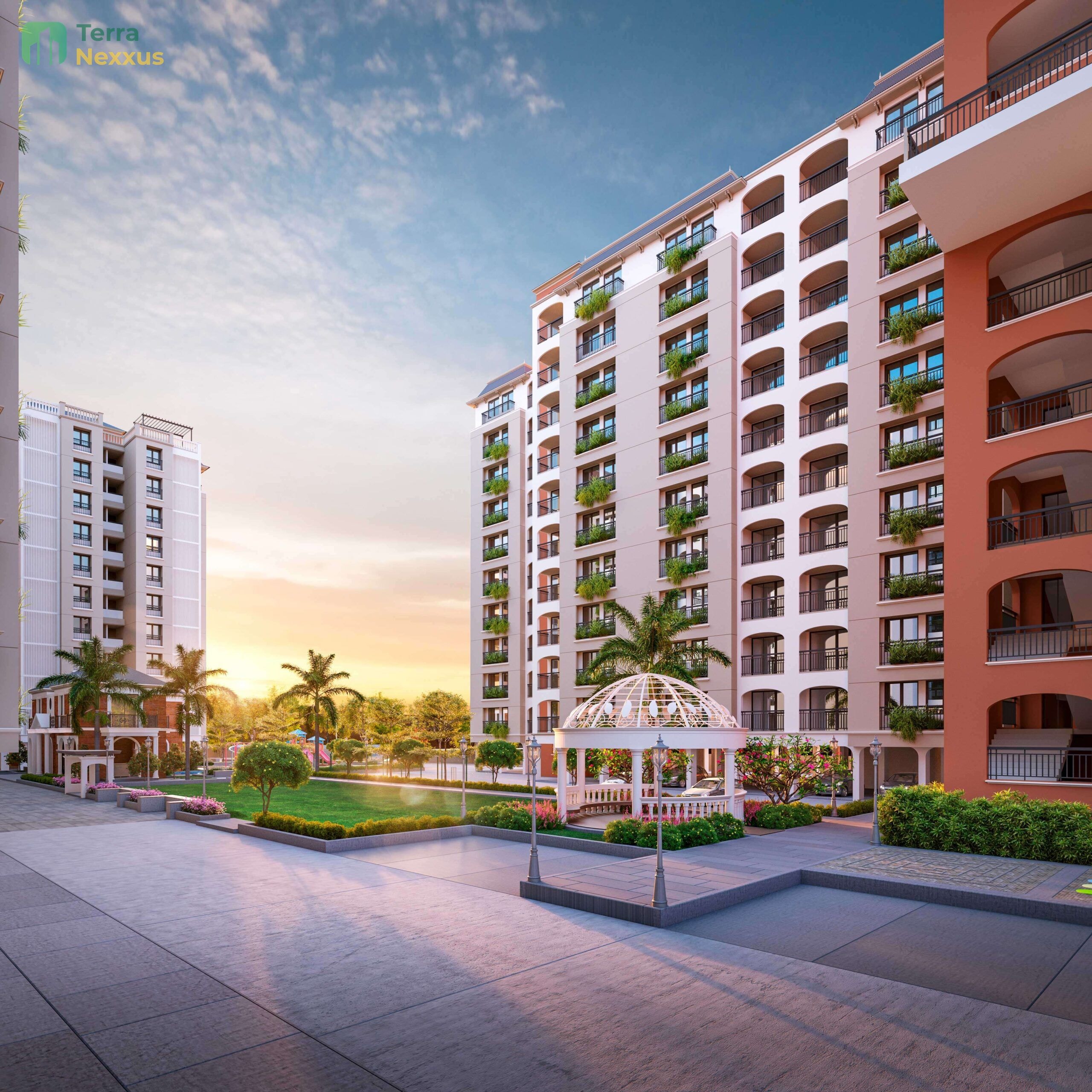 3 BHK Apartment in Adhishthan Luxuria, Hanspura, Ahmedabad - side view in Ahmedabad