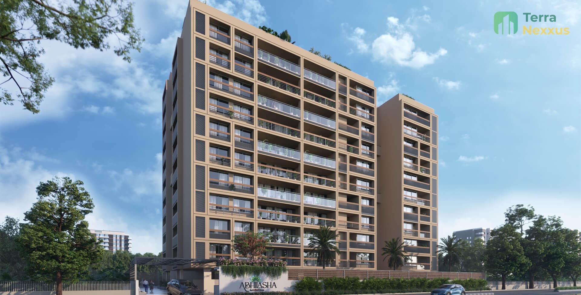 4 BHK Apartment in Abhilasha, Gota, Ahmedabad - 4 BHK apartment for buy-new in Gota, Ahmedabad - main view