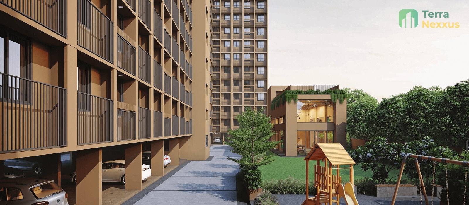 1 BHK Apartment in Aarambh Zest, Gota, Ahmedabad - side view in Ahmedabad