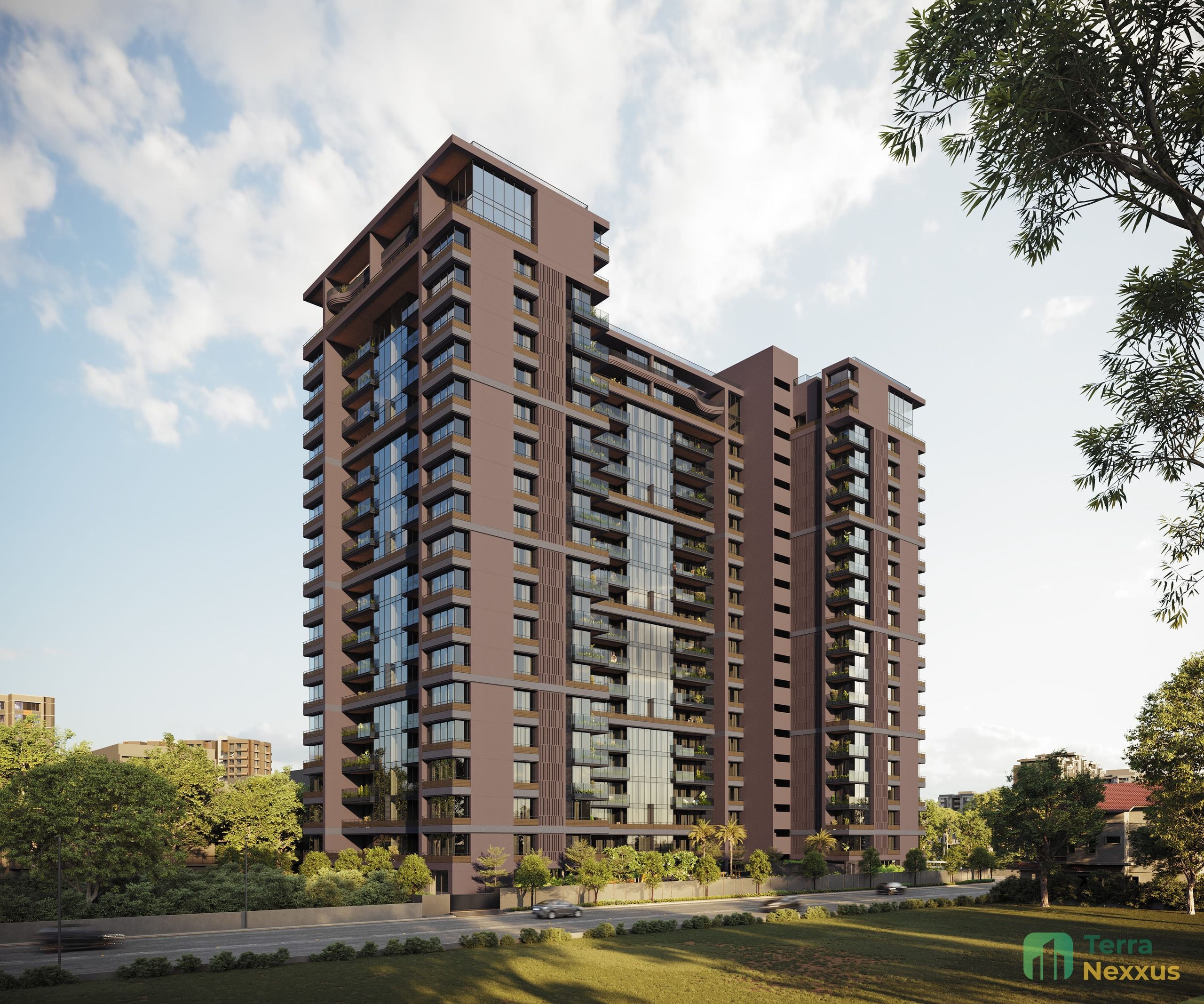 4 BHK Apartment in Aaron Elinor 108, Thaltej, Ahmedabad - side view in Ahmedabad