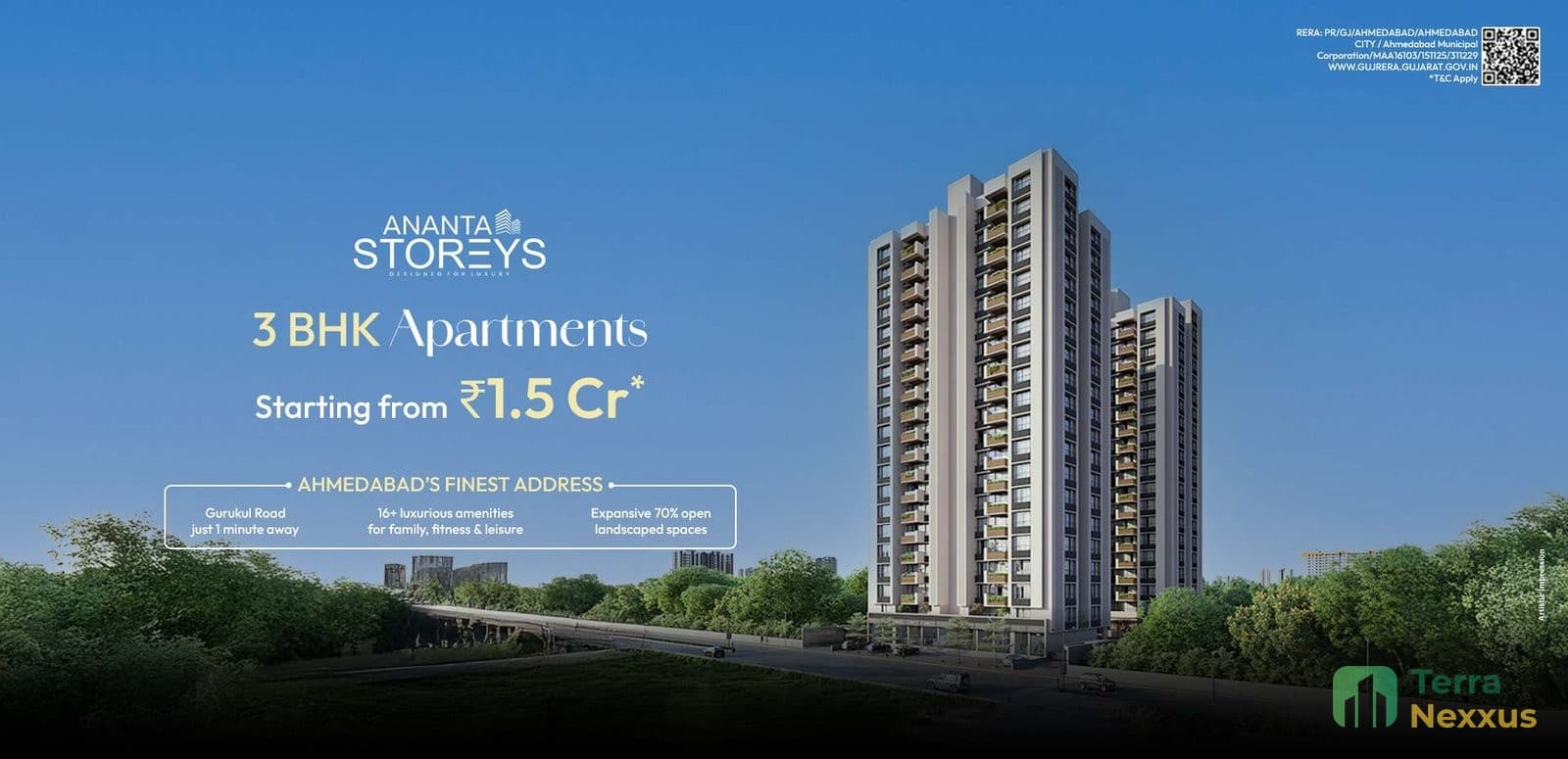 Shop / Showroom New Project in Memnagar, Ahmedabad - Shop in Ananta Storeys, Memnagar, Ahmedabad