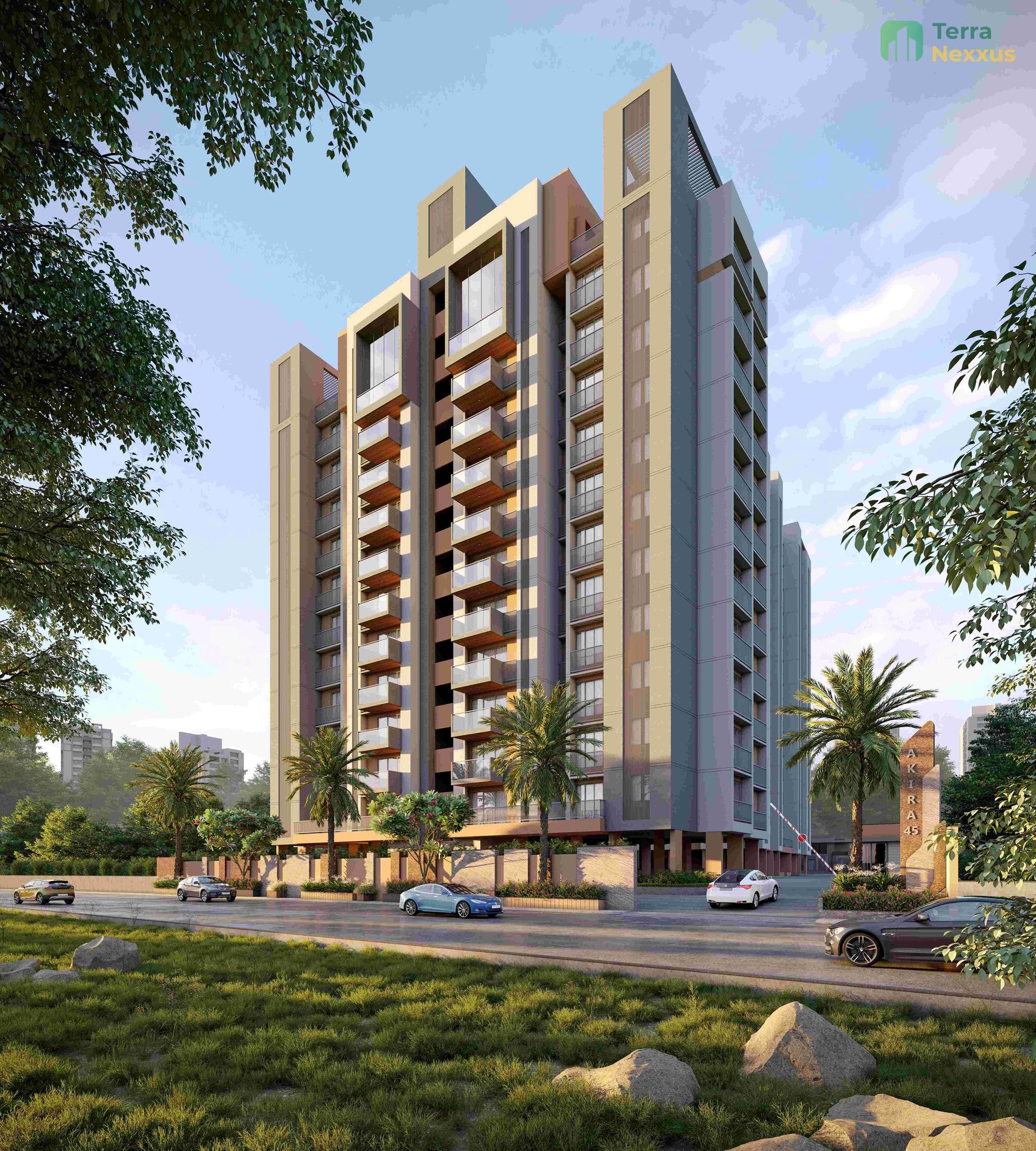 3 BHK Apartment in Akira 45, Sarkhej, Ahmedabad - side view in Ahmedabad