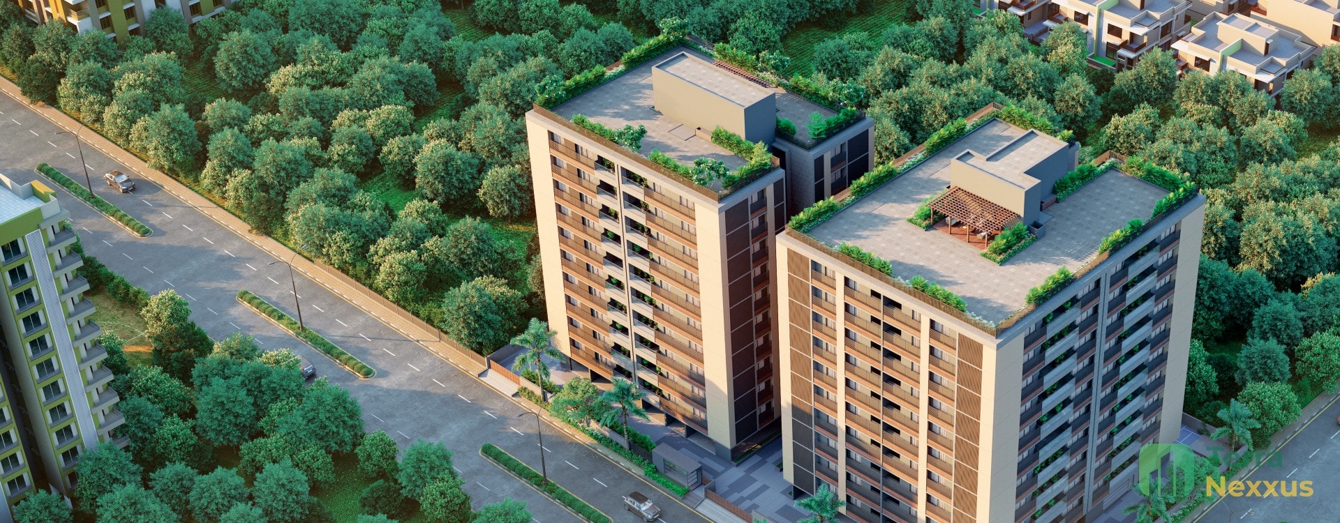 3 BHK Apartment in Dev Aamrakunj Platinum, Chandkheda, Ahmedabad - 3 BHK apartment for buy-new in Chandkheda, Ahmedabad - main view