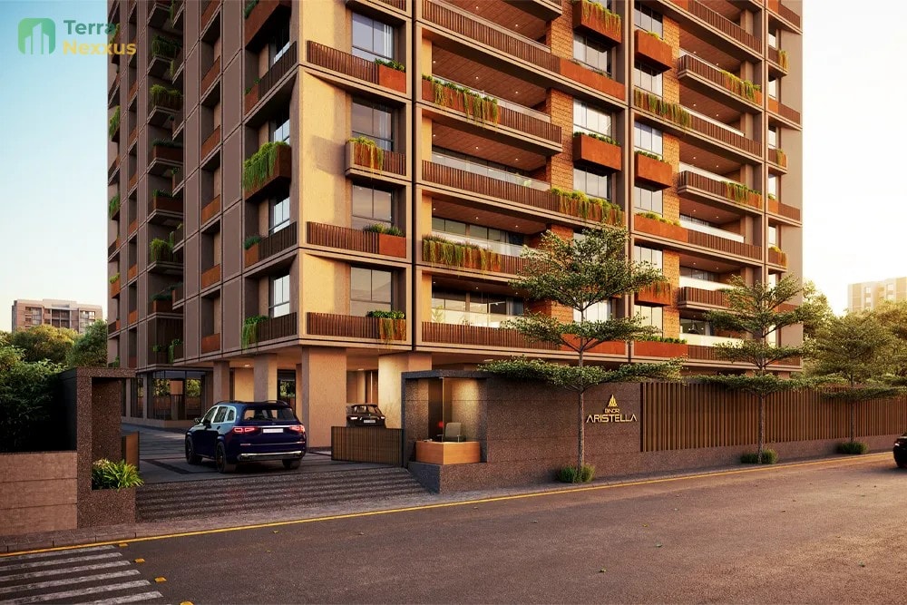 5 BHK Penthouse in Binori Aristella, Shilaj, Ahmedabad - side view in Ahmedabad