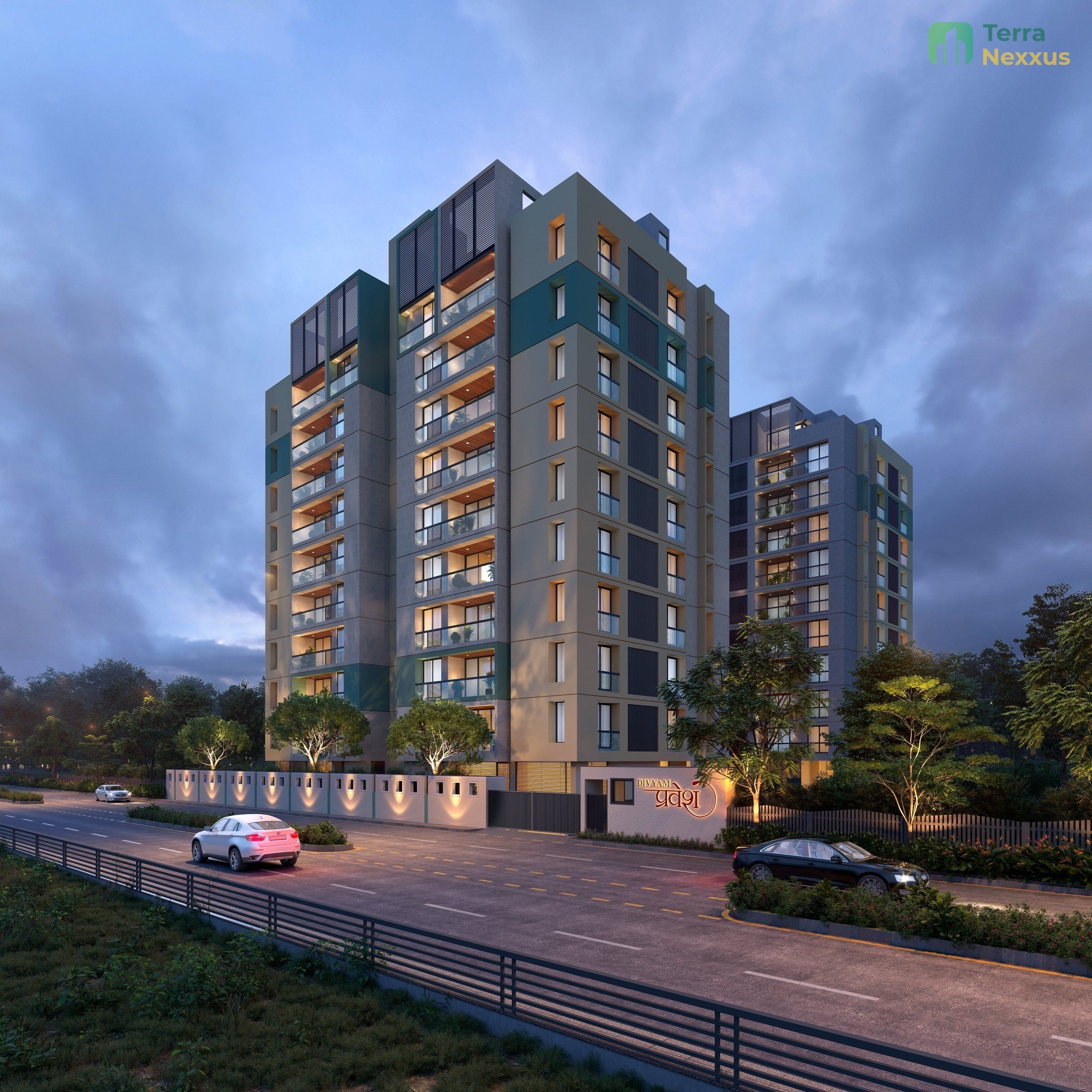5 BHK Penthouse in Divyam Pravesh, Sargasan, Gandhinagar - 5 BHK penthouse for buy-new in Sargasan, Gandhinagar - main view