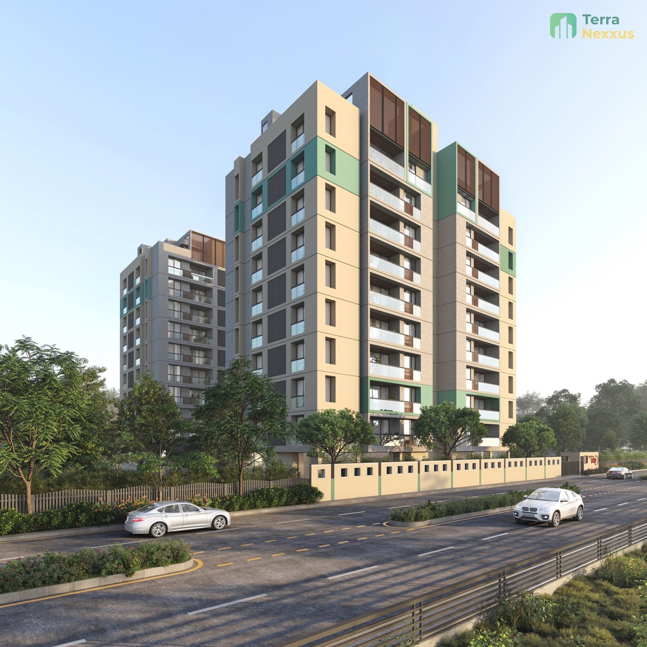 5 BHK Penthouse in Divyam Pravesh, Sargasan, Gandhinagar - side view in Gandhinagar
