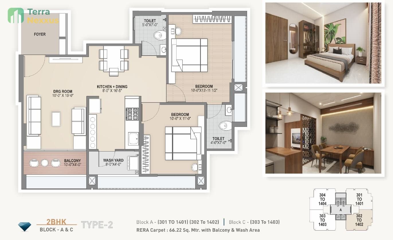 3 BHK Apartment New Project in Ognaj, Ahmedabad - 3 BHK Apartment in Hariom Sapphire, Ognaj, Ahmedabad