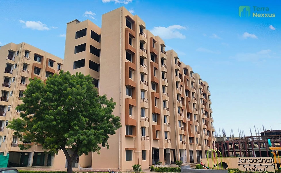2 BHK Apartment in Janaadhar Sanand, Sanand, Ahmedabad - side view in Ahmedabad
