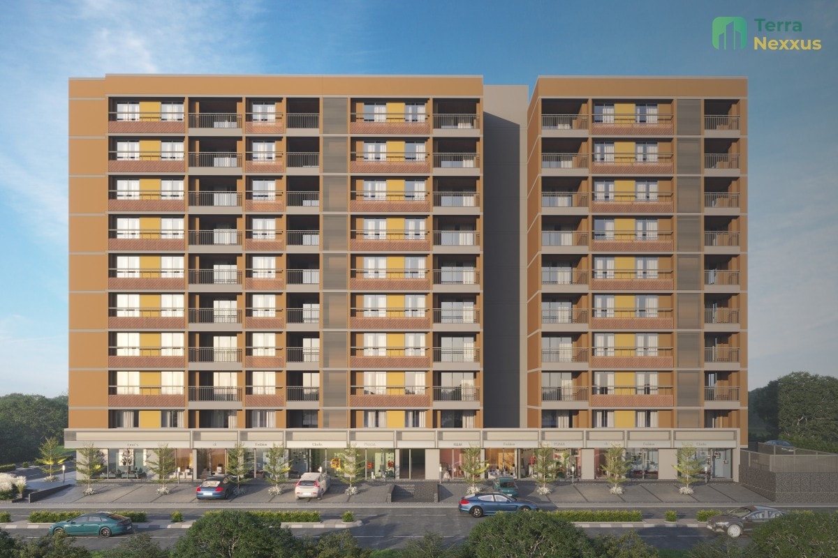 3 BHK Apartment in Nityam Luxuria, Ghatlodia, Ahmedabad - 3 BHK apartment for buy-new in Ghatlodia, Ahmedabad - main view