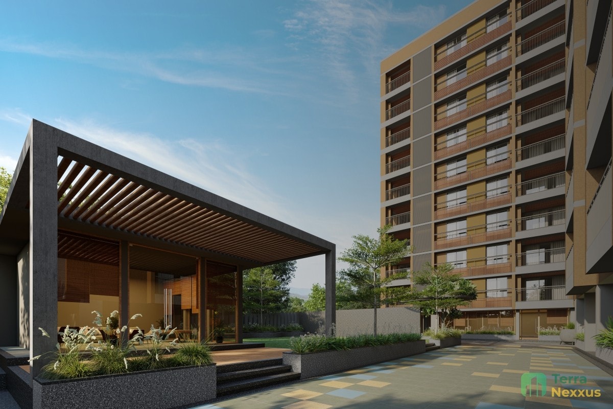 3 BHK Apartment in Nityam Luxuria, Ghatlodia, Ahmedabad - side view in Ahmedabad