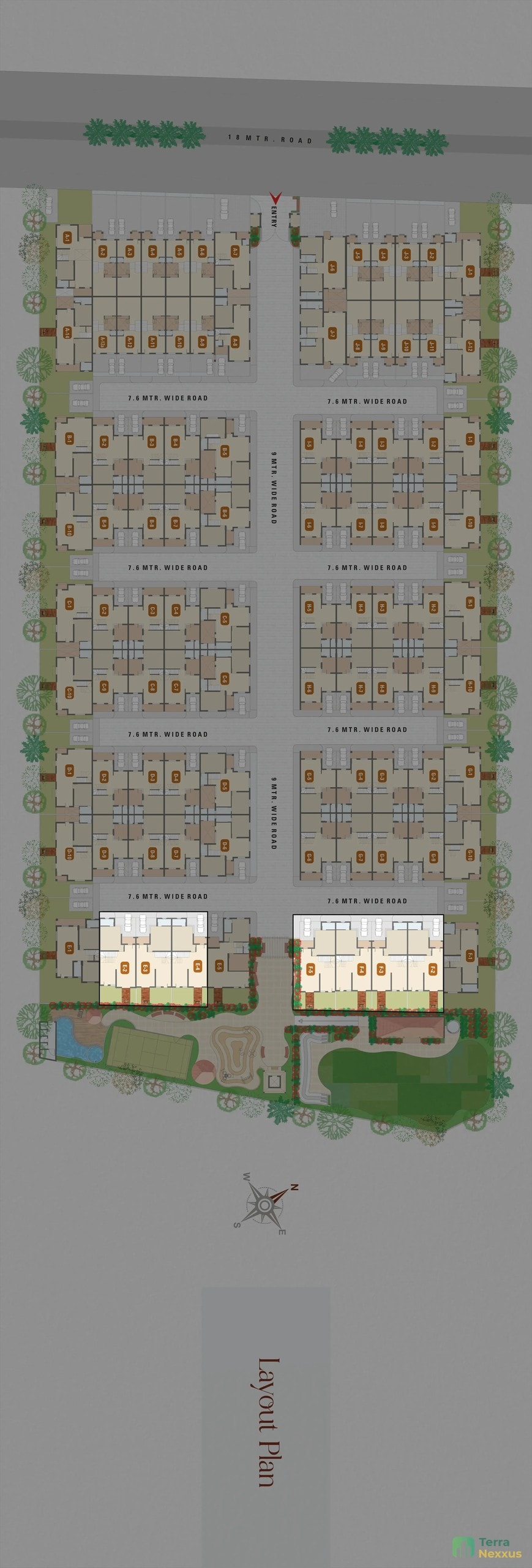 3 BHK Villa in Om Courtyard, Vinzol, Ahmedabad - side view in Ahmedabad