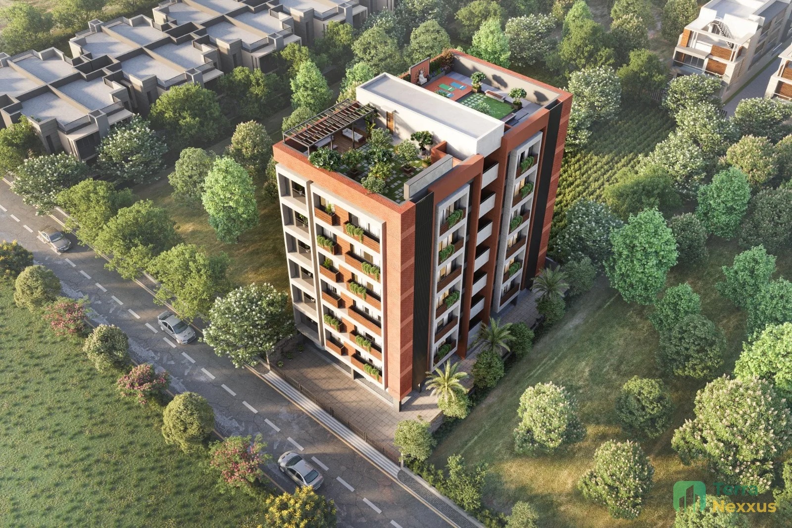 3 BHK Apartment in Panchshil Breeze, Usmanpura, Ahmedabad - side view in Ahmedabad