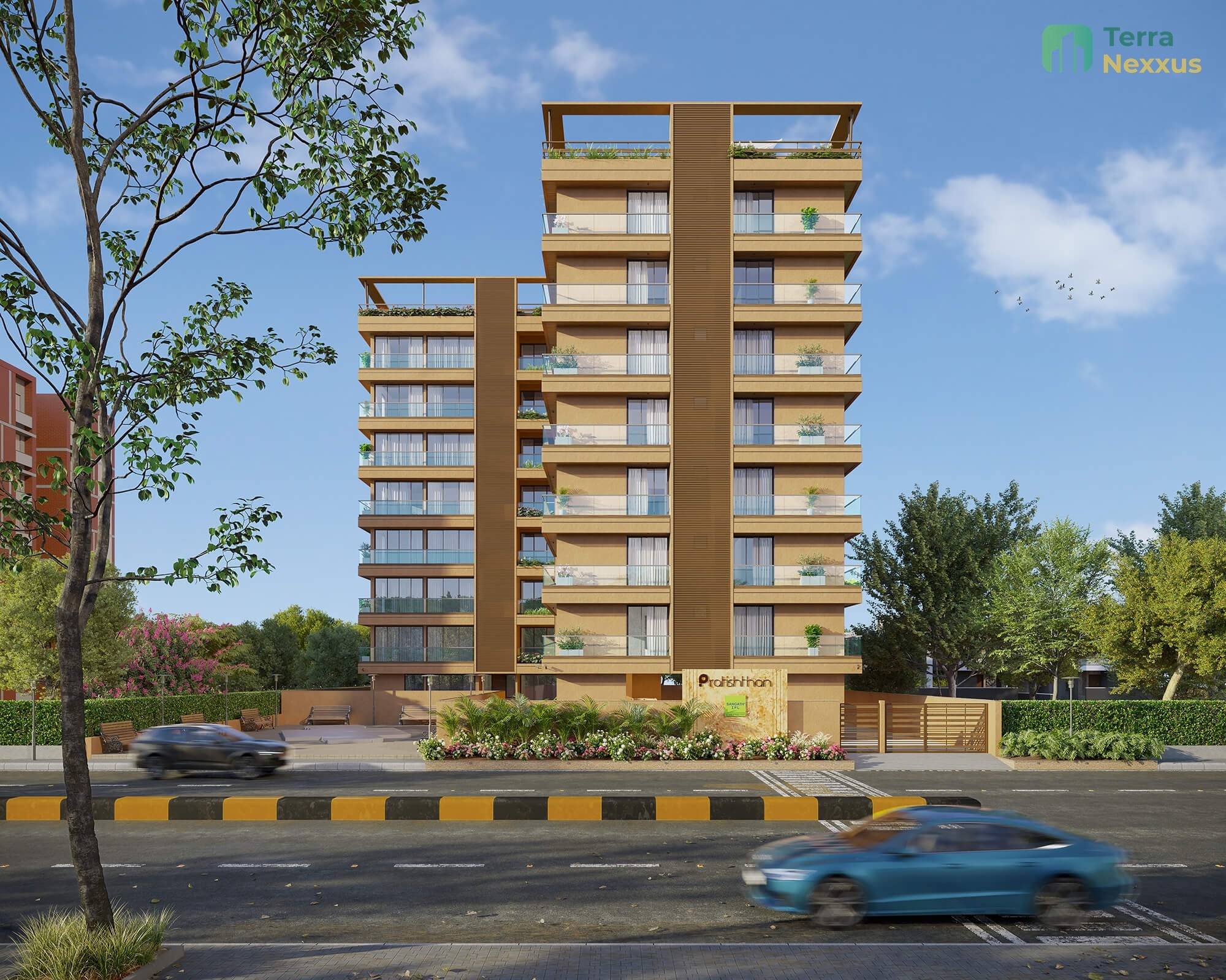 3 BHK Apartment in Pratishthan, Chandkheda, Ahmedabad - side view in Ahmedabad