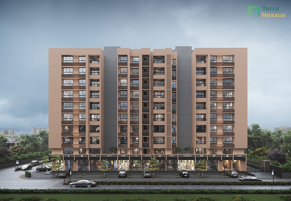 3 BHK Apartment in Rhythm Aura, Bopal, Ahmedabad - 3 BHK apartment for buy-new in Bopal, Ahmedabad - main view