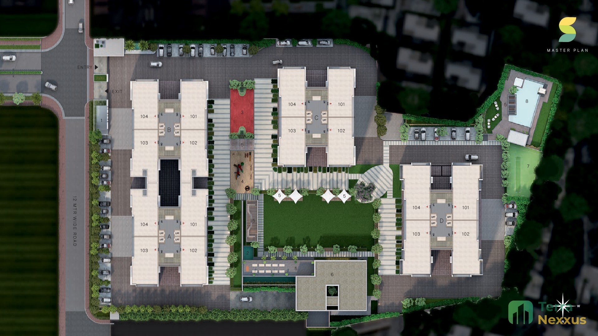 4 BHK Apartment in Riviera Springs, Shela, Ahmedabad - 4 BHK apartment for buy-new in Shela, Ahmedabad - main view