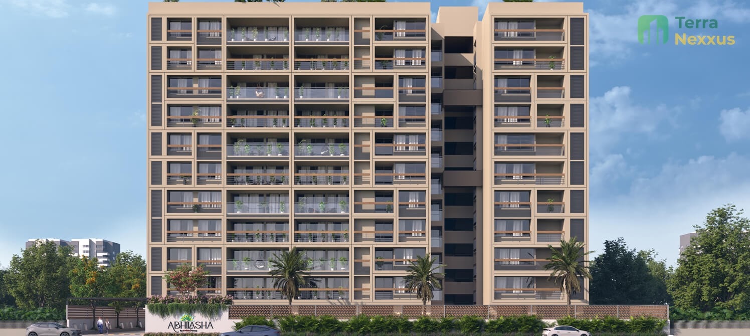 3 BHK Apartment in Shlok Amaltas, Jagatpur, Ahmedabad - side view in Ahmedabad