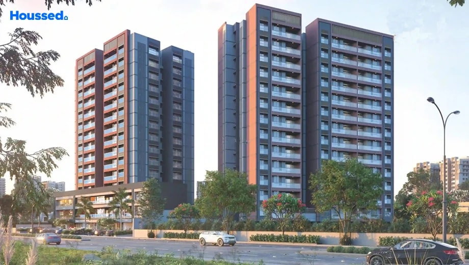 Resale Property - 2 BHK apartment for buy-resale in Kn Shyam Heights Sargasan, Gandhinagar - main view
